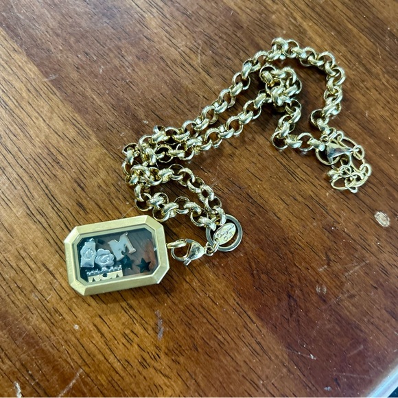 Origami Owl Gold Necklace with Mom Locket - Picture 3 of 4